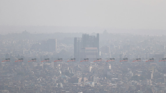 काठमाडौंका अधिकांश स्थानमा प्रदूषणको मात्रा १०० एक्यूआईभन्दा बढी 